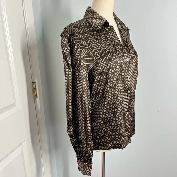 Celine Vintage 100% silk button down blouse size FR 38 - Picture 9 of 15